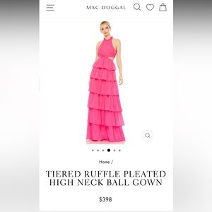 Pleated mac duggal dress